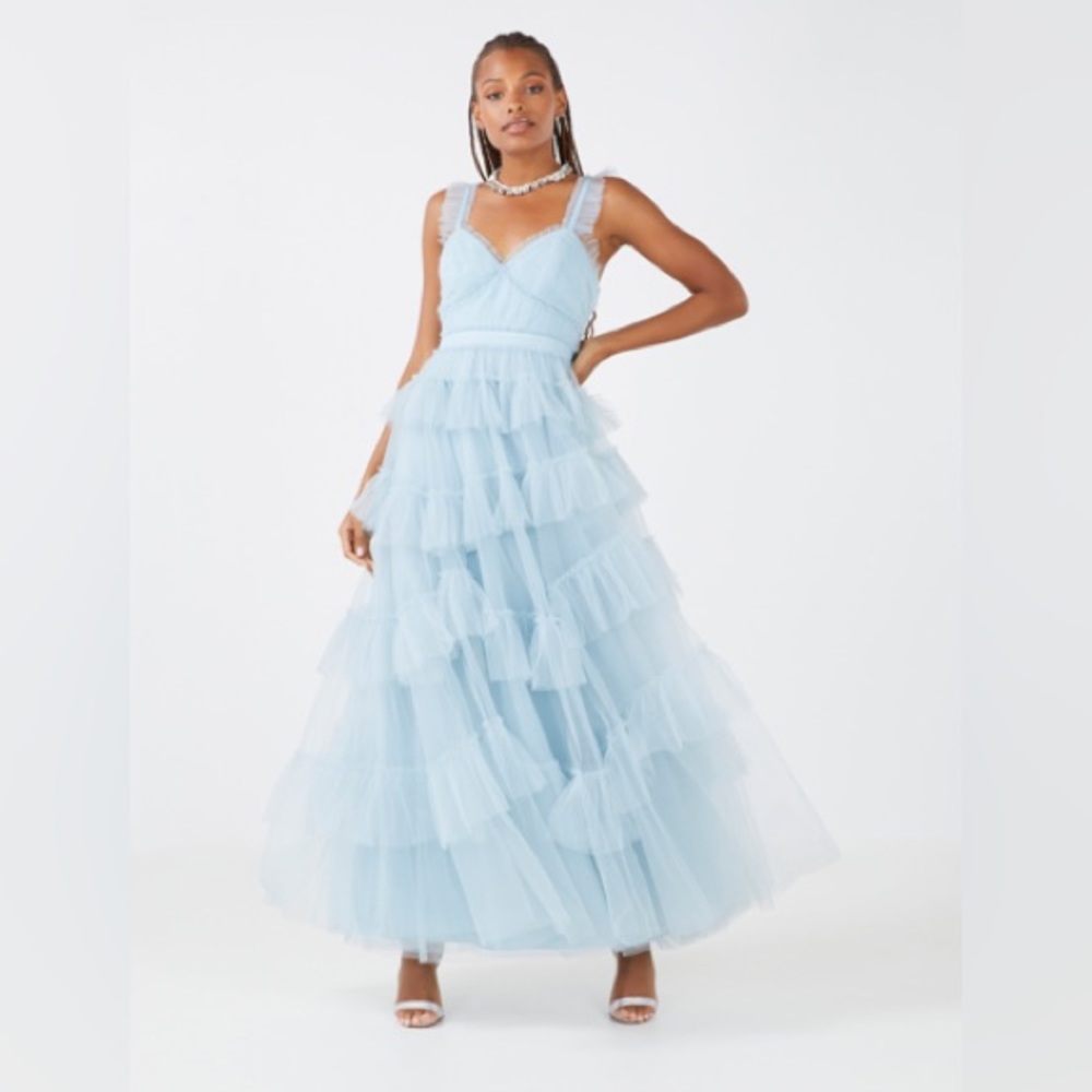 BCBGMAXAZRIA Tiered Ruffle Gown- Eve Ruffled Gown